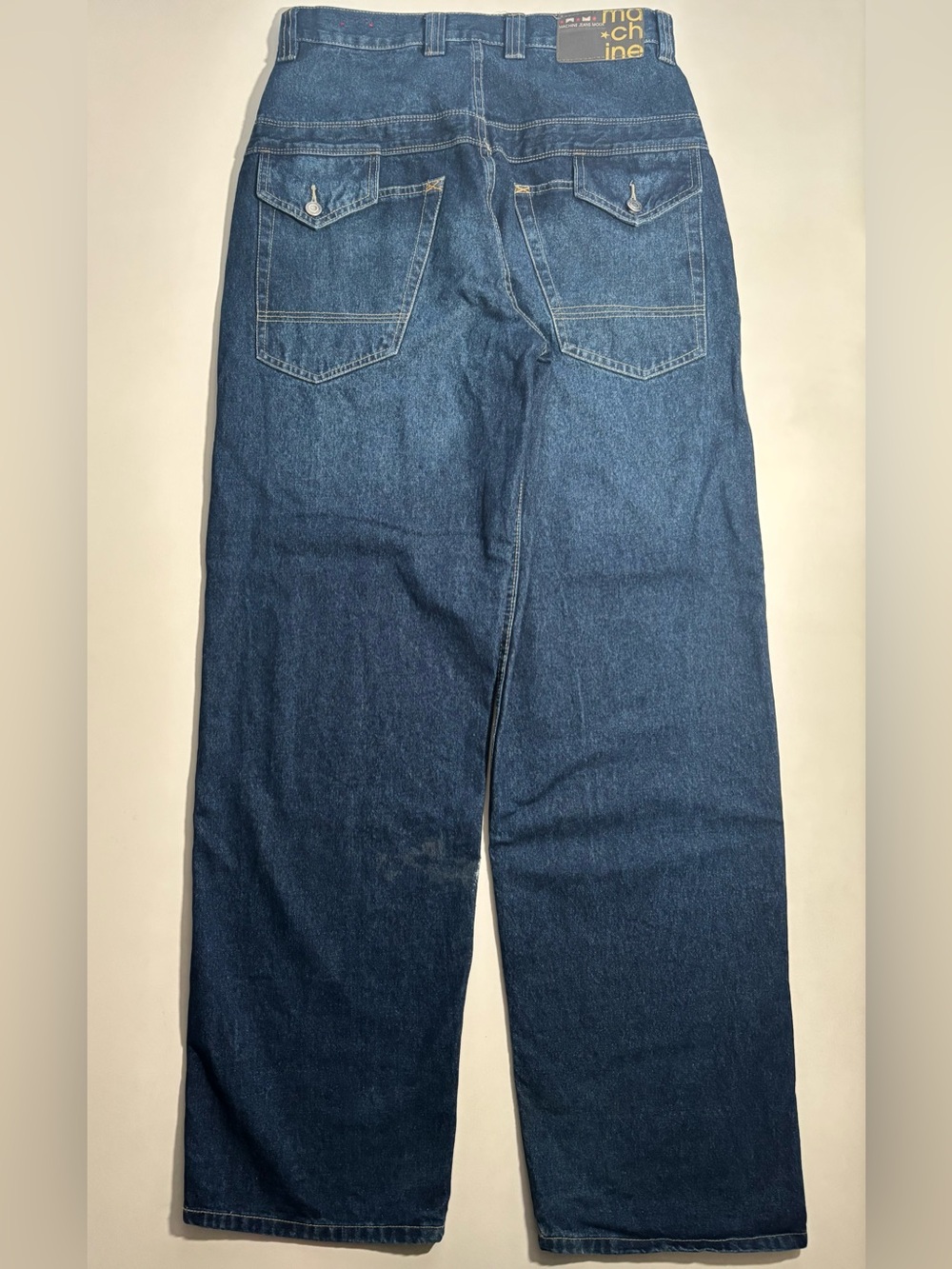 Jnco style dark blue faded y2k jeans baggy / big pockets skater style